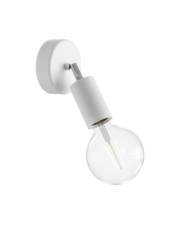 Lampada da parete con snodo orientabile, rosone e portalampada IP65 waterproof - Fermaluce EIVA ELEGANT