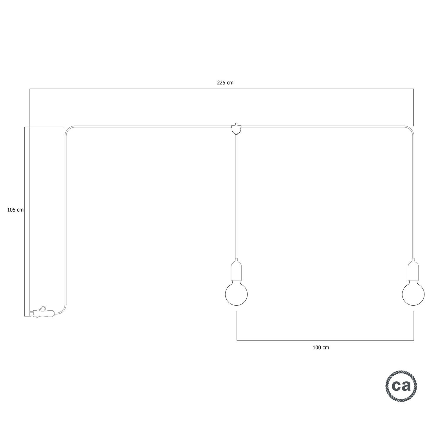 F-Snake EIVA Lampada da esterno IP65 portatile a 2 luci