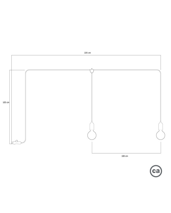 F-Snake EIVA Lampada da esterno IP65 portatile a 2 luci