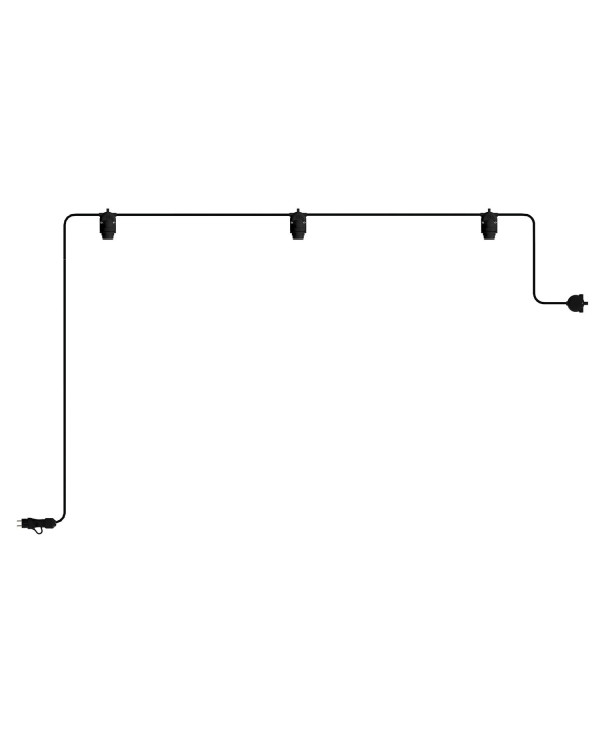 Catenaria EIVA da esterno IP65 portatile con 3 luci