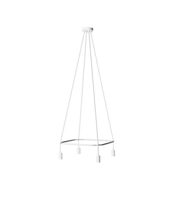 Lampadario Cage a 4 cadute Globo