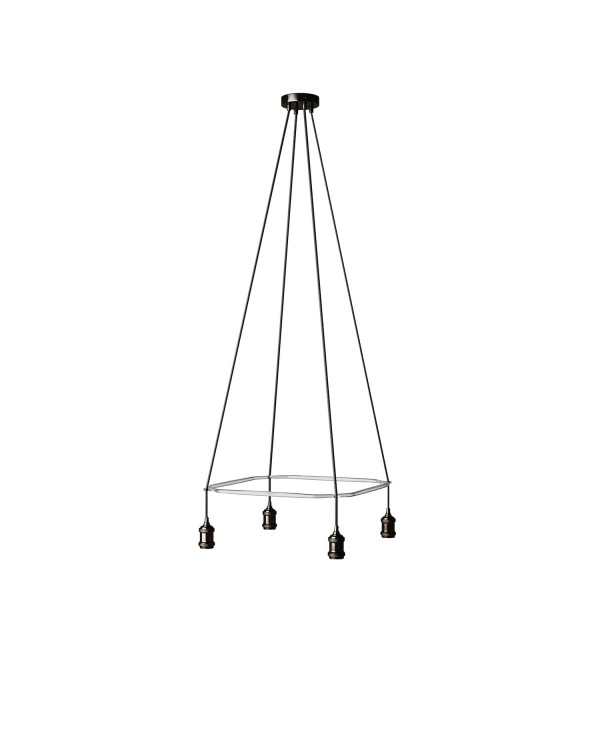 Lampadario Cage a 4 cadute Crystal