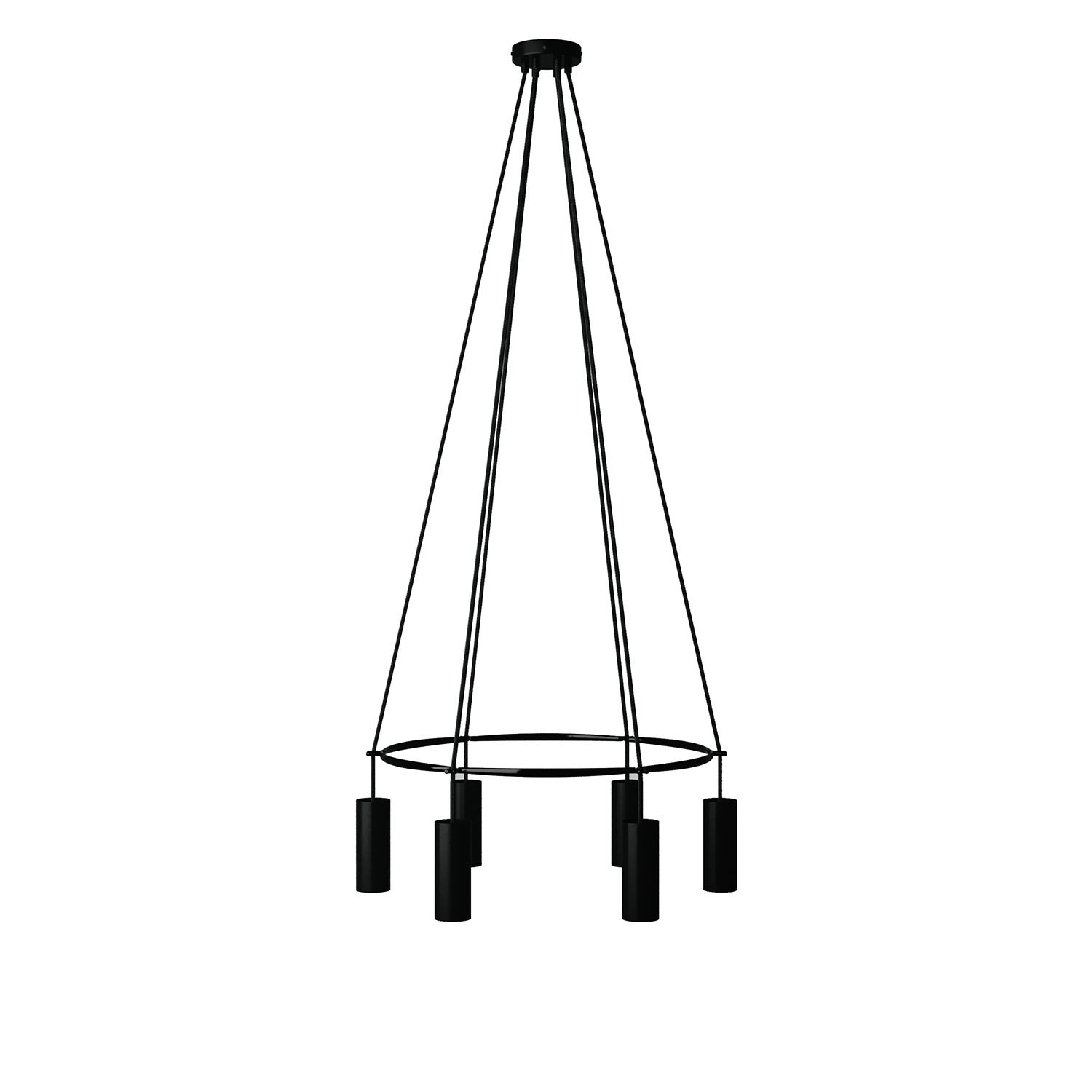 Lampadario Cage a 6 cadute Tub-E14