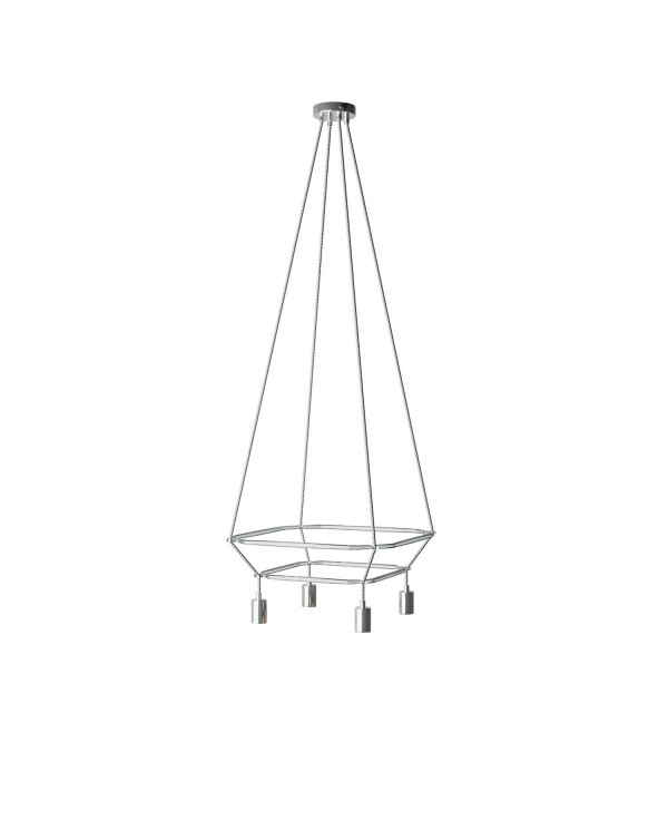 Lampadario 2 Cage a 4 cadute Bona Pastel