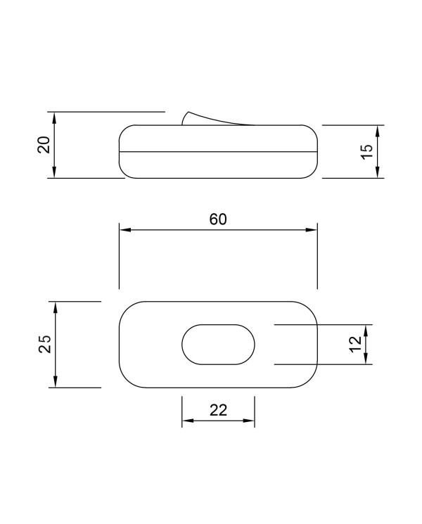 Interruttore unipolare rompifilo Creative Switch pied de poule