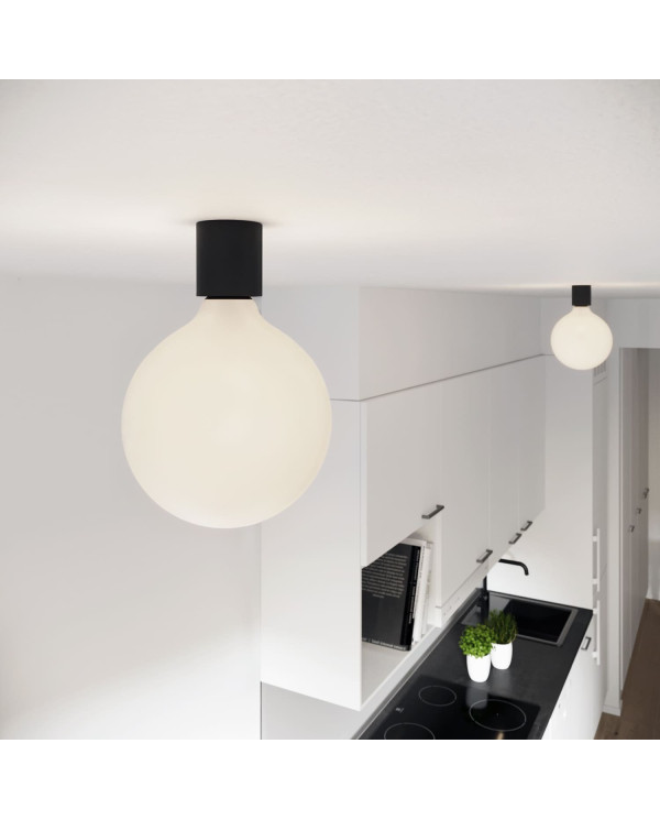 Applique con lampadina a bulbo effetto porcellana - Waterproof IP44