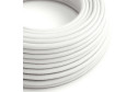 Cavo elettrico Ultra Soft in silicone rivestito in cotone Bianco Ottico - RC01 rotondo 2x0,75 mm