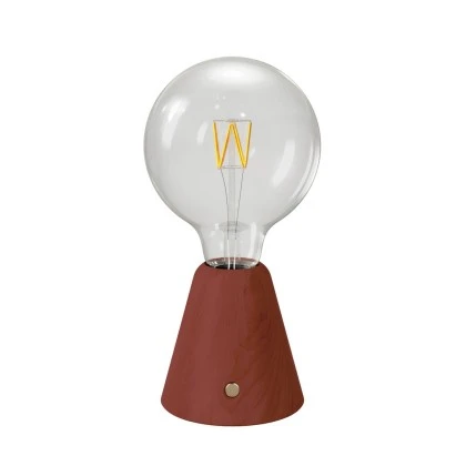 Lampada portatile ricaricabile Cabless01 con lampadina globo G125 - Terracotta