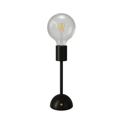 Lampada portatile e ricaricabile Cabless02 con lampadina globo G125 - Nero