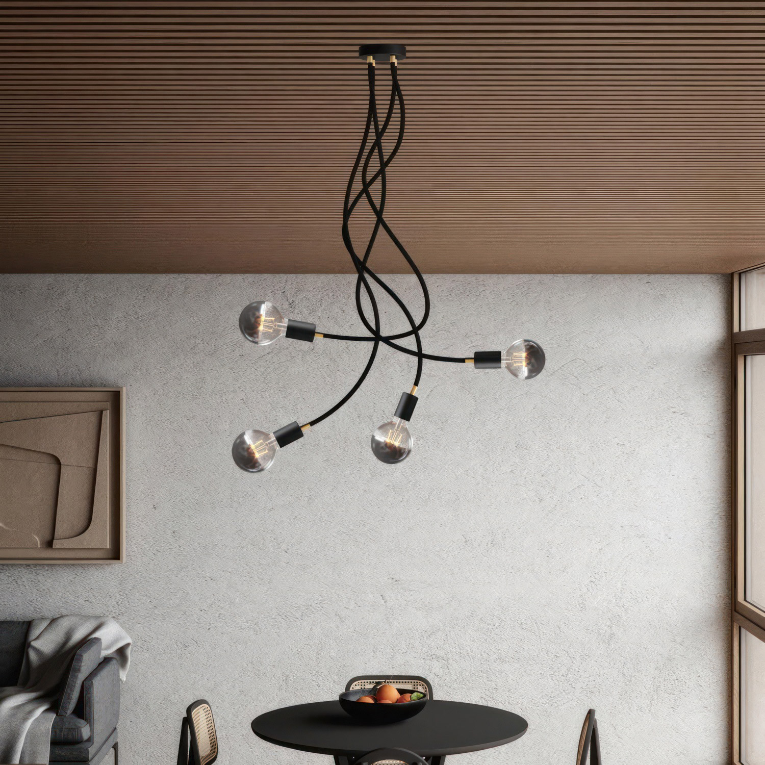 Flex 90 lampada da soffitto snodabile a luce diffusa con lampadina LED G95