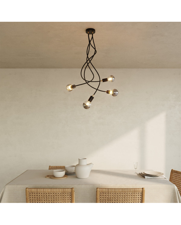 Flex 90 lampada da soffitto snodabile a luce diffusa con lampadina LED G95