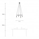 Lampadario Cage a 4 cadute P-Light