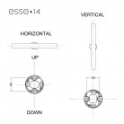 Lampada esse14 da parete o soffitto per lampadina LED lineare S14d - Waterproof IP44