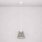 Lampada a sospensione con lampadina Ghost a cono smoky