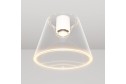 Plafoniera design con lampadina Ghost a cono trasparente