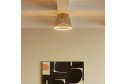 Plafoniera design con lampadina Ghost a cono smoky