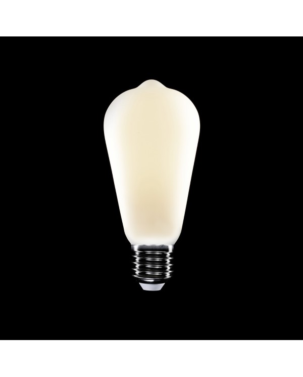 Lampadina LED Effetto Porcellana CRI 95 ST64 7W 640Lm E27 2700K Dimmerabile - P02