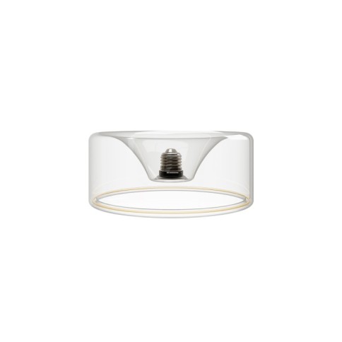 Lampadina LED E27 Ghost Line Trasparente Recessed Donut 195x83 6W 500Lm 2200K Dimmerabile - G02