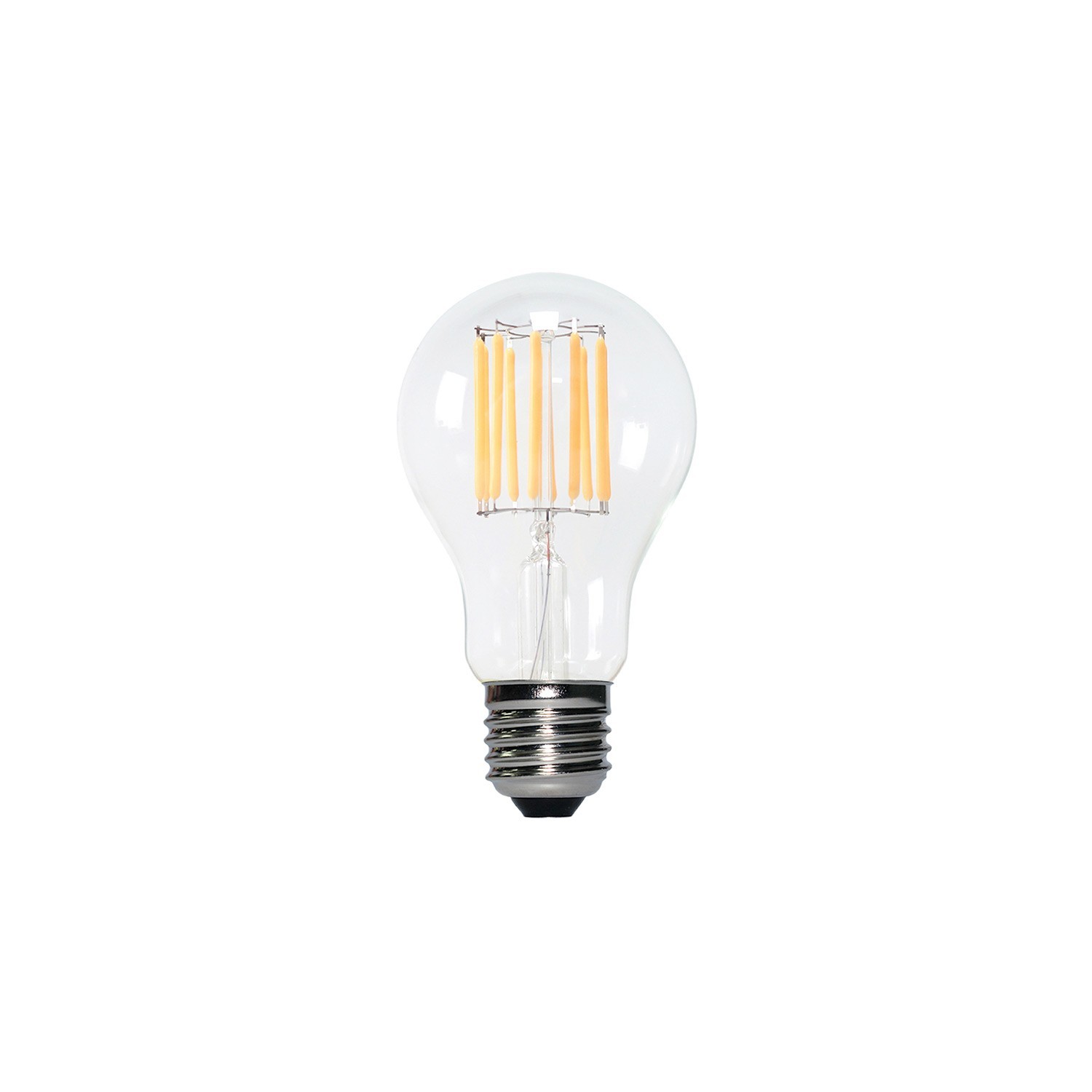 Lampadina LED Trasparente Linea 5V filamento verticale Goccia A60 1,3W 110Lm E27 2500K Dimmerabile - B02