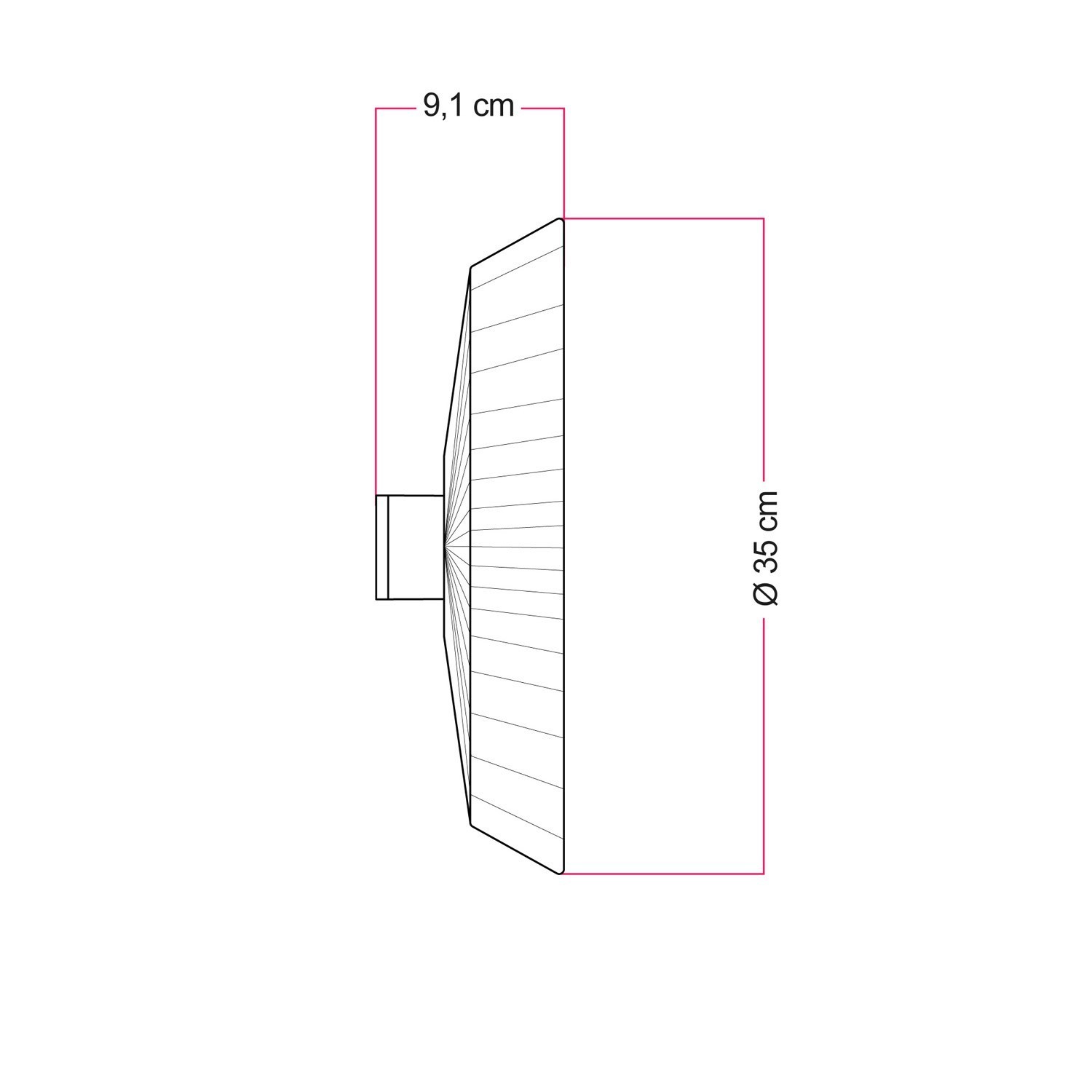 Lampada da parete e soffitto con paralume in rafia Moorea