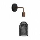 Fermaluce Metal con paralume Ghostbell, lampada a muro in metallo con estensione curva