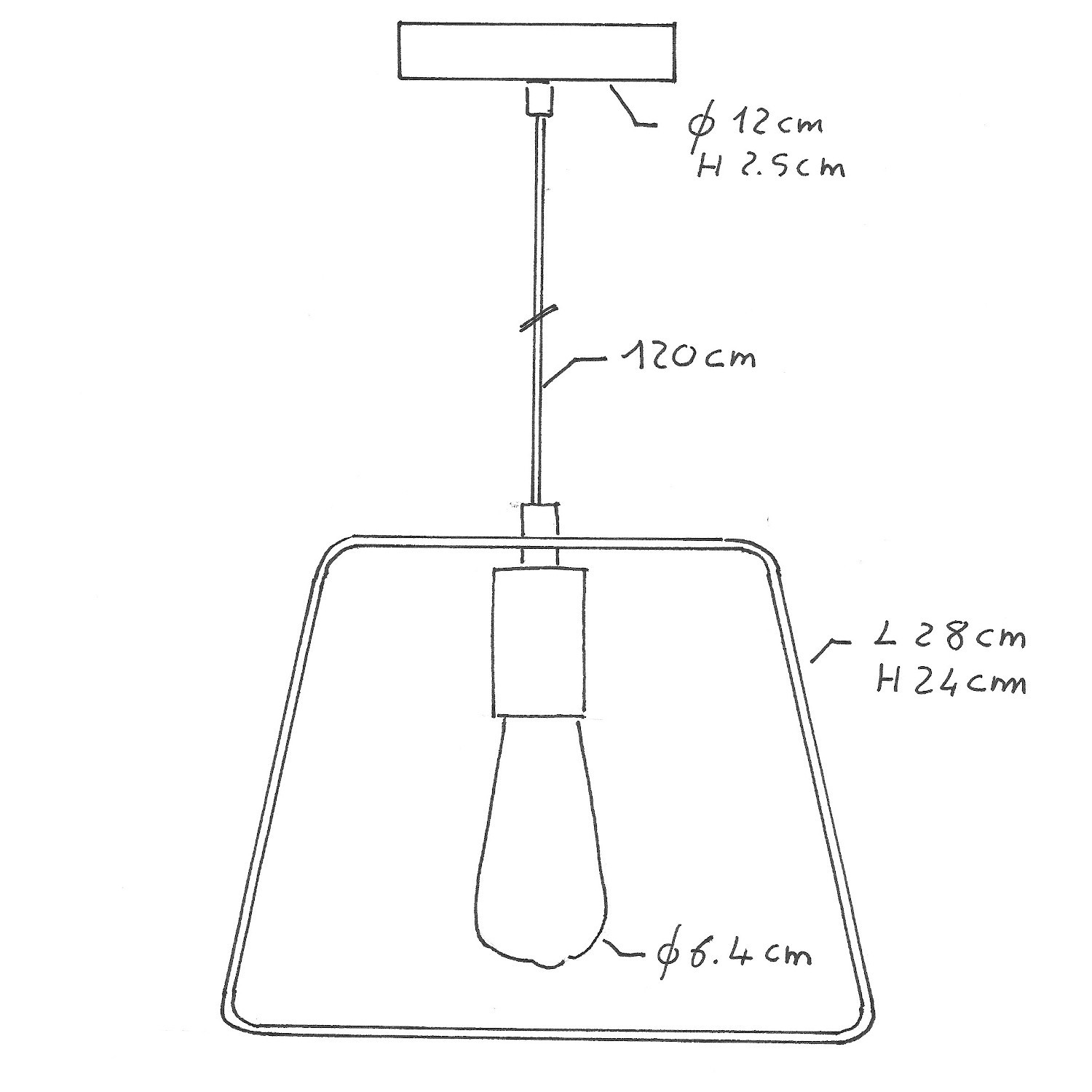 Lampada a sospensione Made in Italy completa di cavo tessile, paralume Duedì Base e finiture in metallo