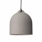 Lampada a sospensione Made in Italy completa di cavo tessile e paralume Campana M in ceramica