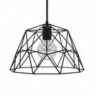 Lampada a sospensione Made in Italy completa di cavo tessile, paralume Dome e finiture in metallo