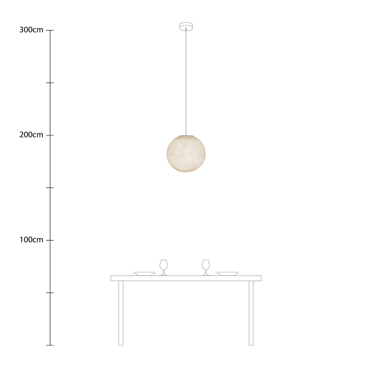 Lampada a sospensione con paralume Sfera