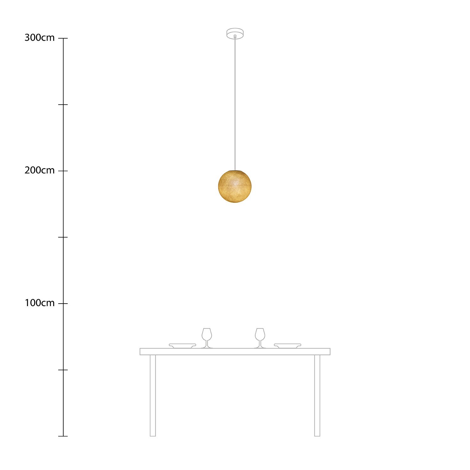 Lampada a sospensione con paralume Sfera