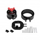 Kit interruttore/deviatore con dado a farfalla e base per Creative-Tubes in porcellana nera