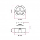 Kit interruttore/deviatore con manopola e base per Creative-Tubes in porcellana nera