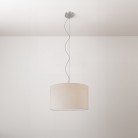 Lampada a sospensione con paralume in tessuto Cilindro Small - Made in Italy