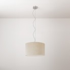 Lampada a sospensione con paralume in tessuto Cilindro Small - Made in Italy