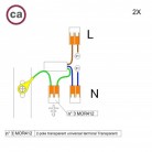 Kit di collegamento WAGO compatibile con cavo 2x per Rosone ad 1 foro