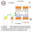 Kit di collegamento WAGO compatibile con cavo 2x per Rosone a 7 fori