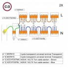 Kit di collegamento WAGO compatibile con cavo 2x per Rosone a 12 fori