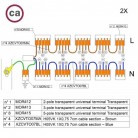 Kit di collegamento WAGO compatibile con cavo 2x per Rosone a 14 fori