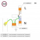 Kit di collegamento WAGO compatibile con cavo 3x per Rosone ad 1 foro