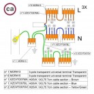 Kit di collegamento WAGO compatibile con cavo 3x per Rosone a 7 fori