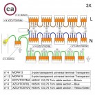 Kit di collegamento WAGO compatibile con cavo 3x per Rosone a 14 fori