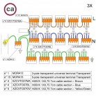 Kit di collegamento WAGO compatibile con cavo 3x per Rosone a 15 fori