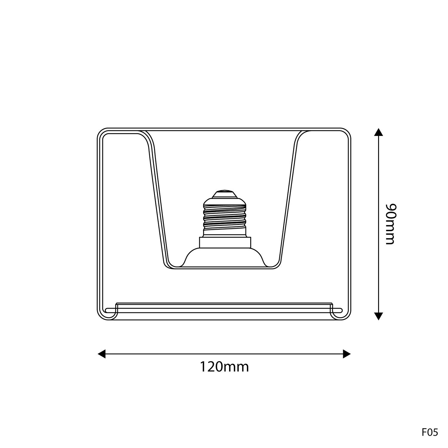 Lampadina LED E27 Ghost Line Trasparente Recessed Donut 120x90 6W 500Lm 2200K Dimmerabile - G03