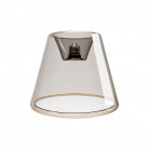 Sospensione per binari con lampadina Ghost a cono smoky