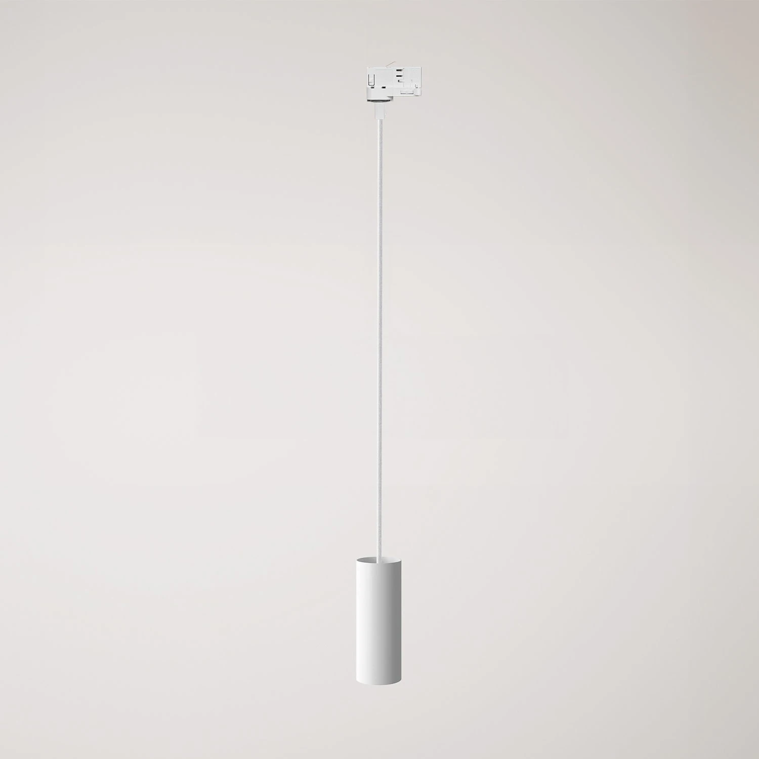 Lampada a sospensione con paralume Tub-E14 per binari