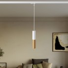 Lampada a sospensione per binari con doppio paralume Tub-E14