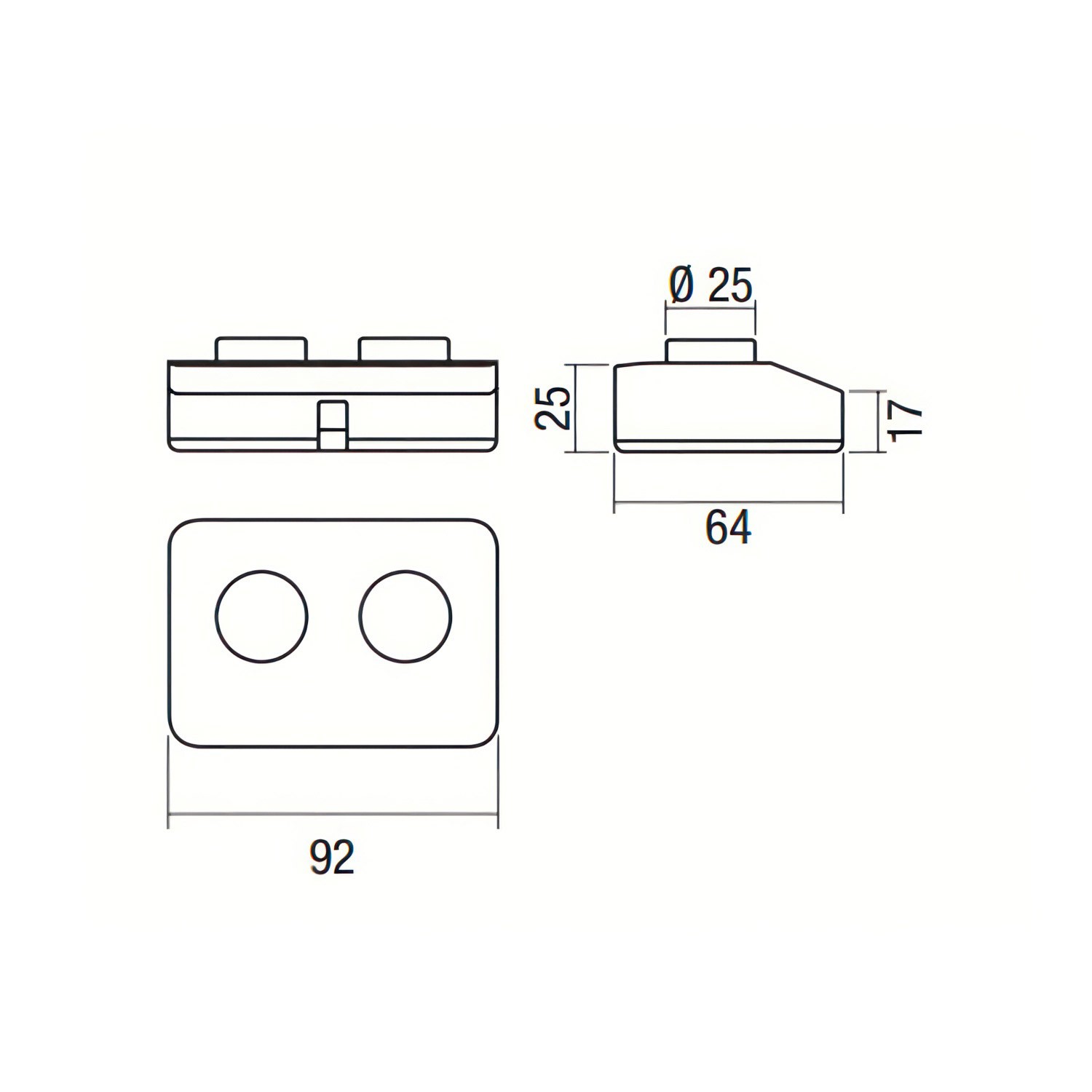 Interruttore Unipolare con doppia accensione a pedale. Design by Achille Castiglioni