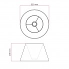 Paralume Impero M in tessuto per lampada da tavolo o applique con attacco E27 - Made in Italy