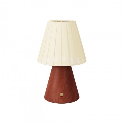 Lampada portatile ricaricabile Cabless11 con lampadina a goccia e paralume - Terracotta