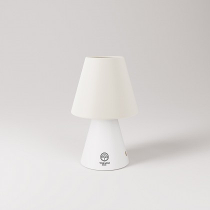 Lampada portatile ricaricabile Cabless11 con lampadina - personalizzabile (min 20 pezzi) - Bianco